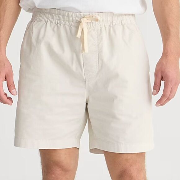J. Crew 6" dock short Elastic waistband and drawstring in Stone NWT size xs - Picture 1 of 14